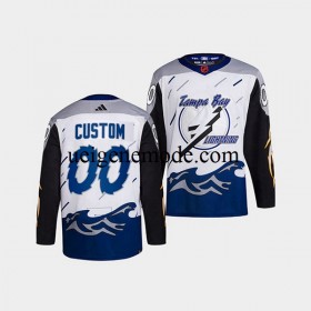Herren Tampa Bay Lightning CUSTOM Eishockey Trikot Adidas 2022 Reverse Retro Weiß Authentic
